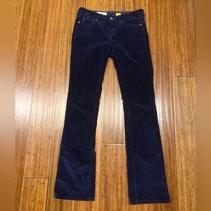 Pilcro and the Letterpress Dark Blue Corduroy Pants